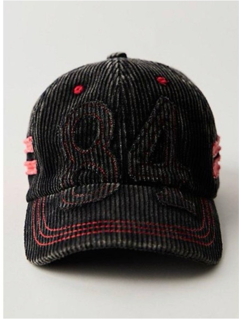 Free People Black Hollie Varsity Baseball Hat NWT - Picture 4 of 5